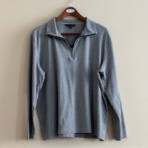 Banana Republic Men’s Sz XL Cotton Half Zip Top Gray